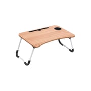 Bjm Foldable Laptop Table Brownwhiteblack 60x40x28centimeter