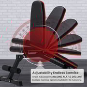 Sparnod Fitness Weight Bench Swb-60 High-quality Steel Heavy Duty Multifunction Adjustable Weight Bench (maximum Load Capacity - 300 Kg), Black-Red