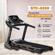 Sparnod Fitness Treadmill Stc-4250 (4 Hp Peak Ac Motor) Semi-commercial Treadmill (free Installation Service) - Automatic Motorized Walking & Running Machine - With 8 Point Shock Absorption System