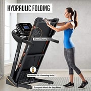 Sparnod Fitness Treadmill Stc-4250 (4 Hp Peak Ac Motor) Semi-commercial Treadmill (free Installation Service) - Automatic Motorized Walking & Running Machine - With 8 Point Shock Absorption System
