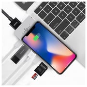 Trooss USB-C Hub for MacBook with wireless charger - Silver