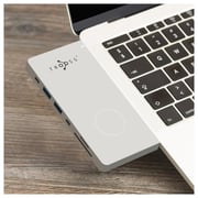 Trooss USB-C Hub for MacBook with wireless charger - Silver