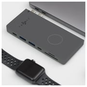 Trooss USB-C Hub for MacBook with wireless charger - Space Grey