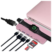 Trooss USB-C Hub for MacBook with wireless charger - Pink