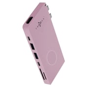 Trooss USB-C Hub for MacBook with wireless charger - Pink