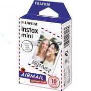 Fujifilm Instax Airmail Mini Film -for Mini 9,mini 11, Mini 90,mini 70,mini Link, Mini Liplay 10 Shot Pack-white