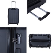 Stargold Set Of 4 Hardside Spinner Abs Trolley Luggage With Number Lock, Black - 20, 24, 28, 32 Inches