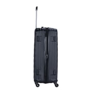 Stargold Set Of 4 Hardside Spinner Abs Trolley Luggage With Number Lock, Black- 20, 24, 28, 32 Inches