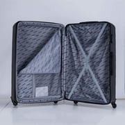 Stargold Set Of 4 Hardside Spinner Abs Trolley Luggage With Number Lock, Charcoal - 20, 24, 28, 32 Inches