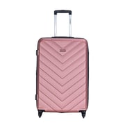 Stargold Set Of 4 Hardside Spinner Abs Trolley Luggage With Number Lock, Rose Pink - 20, 24, 28, 32 Inches