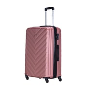 Stargold Set Of 4 Hardside Spinner Abs Trolley Luggage With Number Lock, Rose Pink - 20, 24, 28, 32 Inches
