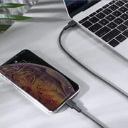Aukey Nylon Braided USB-C To Lightning Cable 0.9m Black