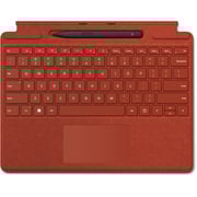 Microsoft Surface Pro Signature Keyboard With Slim Pen For Surface Pro X & Surface Pro 8 Red