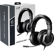 MSI Immerse GH61 Wired On Ear Gaming Headset Black