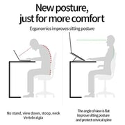 Technomounts Portable Laptop Stand, Foldable Adjustable Adjustable Notebook Stand For Desk, Laptop Holder Aluminum Ventilated Laptop Riser For 10-15.6 Inches Laptop And Tablet (silver)