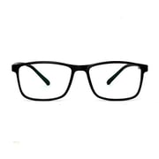 Tom Oliver Blue Light Blocking Lightweight Computer Screen Glasses Anti Eyestrain & UV Glare (Rectangle, Black)