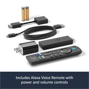 أمازون Fire Tv Stick 4k يدعم أليكسا والتحكم الصوتي عن بعد لتشغيل وبث الوسائط وبلون أسود (إصدار 2021)