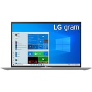 LG Gram 16 (2020) Laptop - 11th Gen / Intel Core i5-1135G7 / 16inch WQXGA / 8GB RAM / 512GB SSD / Shared Intel Iris Xe Graphics / Windows 11 Home / English & Arabic Keyboard / Silver / Middle East Version - [16Z90P-G.AR66E1]