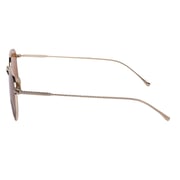 Lacoste L206s 714 Hexagonal Silver Full Frame Sunglass For Men (gradient Brown Lens)