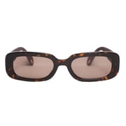 Police Spla17 0722 Rectangle Dark Havana Full Frame Sunglass For Women (gradient Brown Lens)