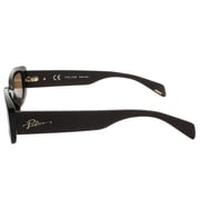 Police Spla17 0722 Rectangle Dark Havana Full Frame Sunglass For Women (gradient Brown Lens)