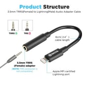 Boya Lightning To Female Audio Cable 3.5mm By-k3