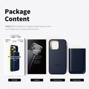 Magplus Detachable Wireless Charging Battery Case For iPhone 13 Pro Navy/Yellow