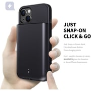 Magplus Detachable Wireless Charging Battery Case For iPhone 13 Space Grey