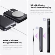 Magplus Detachable Wireless Charging Battery Case For iPhone 13 Space Grey
