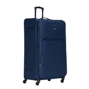 Viptour Set Of 4 Light Weight Polyester Jacqard Trolley Luggage With Number Lock, Navy- 20, 24, 28, 32 Inches