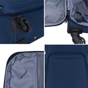 Viptour Set Of 4 Light Weight Polyester Jacqard Trolley Luggage With Number Lock, Navy- 20, 24, 28, 32 Inches