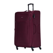 Viptour Set Of 4 Light Weight Polyester Jacqard Trolley Luggage With Number Lock, Burgundy- 20, 24, 28, 32 Inches