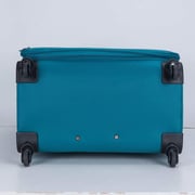 Viptour Set Of 4 Light Weight Polyester Jacqard Trolley Luggage With Number Lock, Turquoise- 20, 24, 28, 32 Inches