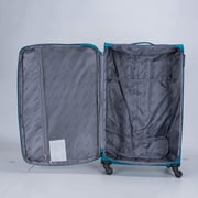 Viptour Set Of 4 Light Weight Polyester Jacqard Trolley Luggage With Number Lock, Turquoise- 20, 24, 28, 32 Inches