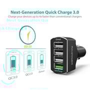 Ravpower Car Charger 4-port Quick Charge 3.0 54w Black