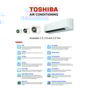 Toshiba Hi-Wall Inverter Split Air Conditioner 2 Ton