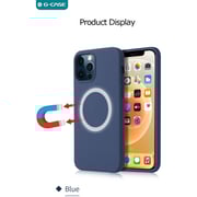 Maxguard Efficiente Series Magnetic Liquid Silicone Case Blue iPhone 13 Pro Max