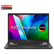 لاب توب ASUS Vivobook Pro 14X OLED M7400QE-OLEDBR9T Creator - معالج Ryzen 9، ذاكرة رام 16 جيجابايت - ذاكرة تخزين داخلية 1 تيرابايت - بطاقة رسومات سعة 4 جيجابايت - شاشة مقاس 14 بوصة 2.8K OLED - نظام تشغيل Win10Home، لون أسود، لوحة مفاتيح إنجليزي / عربي