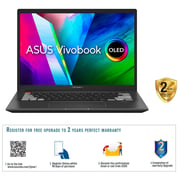 لاب توب ASUS Vivobook Pro 14X OLED M7400QE-OLEDBR9T Creator - معالج Ryzen 9، ذاكرة رام 16 جيجابايت - ذاكرة تخزين داخلية 1 تيرابايت - بطاقة رسومات سعة 4 جيجابايت - شاشة مقاس 14 بوصة 2.8K OLED - نظام تشغيل Win10Home، لون أسود، لوحة مفاتيح إنجليزي / عربي