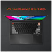 لاب توب ASUS Vivobook Pro 14X OLED M7400QE-OLEDBR9T Creator - معالج Ryzen 9، ذاكرة رام 16 جيجابايت - ذاكرة تخزين داخلية 1 تيرابايت - بطاقة رسومات سعة 4 جيجابايت - شاشة مقاس 14 بوصة 2.8K OLED - نظام تشغيل Win10Home، لون أسود، لوحة مفاتيح إنجليزي / عربي