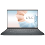 MSI Modern 14 Laptop - 11th Gen Core i5 2.50GHz 8GB 512GB Shared Win10Home FHD 14inch Grey English/Arabic Keyboard B11MOL