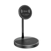 Promate Magnetic Wireless Charger For iPhone, iPad, Airpods Pro, Aurabase-pd20 Uk Black