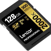 Lexar Professional 2000x GOLD Series SDHC/SDXC Memory Card 128GB Gold LSD2000128G-BNNNG
