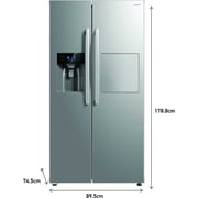 Daewoo Side By Side Refrigerator 500 Litres DW-FRS-657SSI
