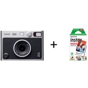 الكاميرا الفورية من فوجي فيلم طراز INSTAX MINI EVO بلون فضي / أسود + ميني فيلم