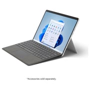 Microsoft Surface Pro 8 (2021) - 11th Gen / Intel Core i5-1135G7 / 13inch PixelSense Display / 8GB RAM / 128GB SSD / Shared Intel Iris Xe Graphics / Windows 11 Home / English & Arabic Keyboard / Platinum / Middle East Version - [8PN-00007]