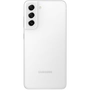 هاتف سامسونج جالاكسي S21 FE ثنائي الشريحة، ذاكرة داخلية 256 جيجابايت، شبكة الجيل الخامس 5G، لون أبيض