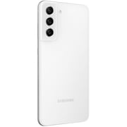 هاتف سامسونج جالاكسي S21 FE ثنائي الشريحة، ذاكرة داخلية 256 جيجابايت، شبكة الجيل الخامس 5G، لون أبيض