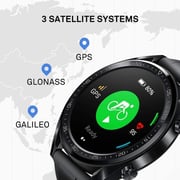 Huawei Watch GT GPS Running Watch With Heart Rate Monitoring And Smart Notification Black Stainless Steel Case/Graphite Black Strap