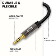 S-tek [2mtr/10feet] 3.5mm Audio Cable Stereo Auxiliary Male To Male Aux Cable Compatible With Iphone, Ipad, Smartphones, Car Stereo Speakers And Tablets